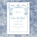 Search for french wedding save the dates Blue and white
