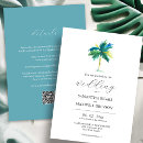 Search for palm tree wedding invitations Watercolor palm trees