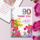 Search for 90th birthday thank you cards Watercolor
