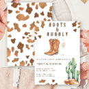 Search for cow bridal shower invitations Boots and bubbly