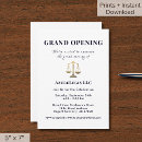 Search for law firm invitations Scales of justice
