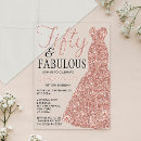 Search for rose gold dress invitations Fifty and fabulous