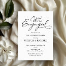 Search for black and white engagement party invitations Script