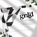 Search for black and silver graduation invitations Grad party