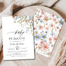 Search for pink and blue baby shower invitations Floral