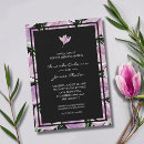 Search for black and purple wedding invitations Calligraphy script