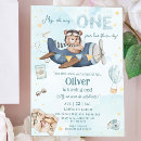 Search for bear 1st birthday invitations Boy