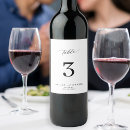 Search for wedding table numbers bottle labels Black and white