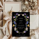 Search for black boho wedding invitations Watercolor flowers