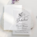 Search for 80th dinner birthday invitations Elegant