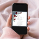 Search for burgundy red bridal shower invitations Watercolor