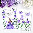 Search for purple butterfly quinceanera invitations Lilac