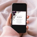 Search for purple floral bridal shower invitations Botanical