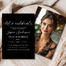 Search for lets celebrate birthday invitations Black and white