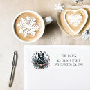 Search for black bear return address labels Watercolor