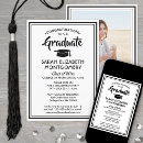 Search for black and white graduation invitations Simple