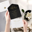 Search for black and gold wedding invitations Script
