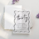 Search for trendy 30th birthday invitations Minimal