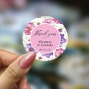 Search for purple floral wedding stickers Stylish