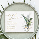 Search for watercolor leaves bridal shower invitations Greenery