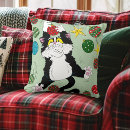 Search for black cat christmas cushions White