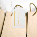 Search for white and gold gift tags Thank you