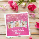 Search for photo collage napkins Happy birthday