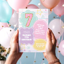 Search for seventh birthday invitations Girl