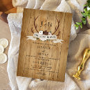 Search for the hunt is over invitations Rustic
