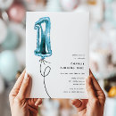 Search for blue balloon invitations For kids