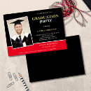 Search for red black and gold invitations High school