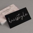 Search for handwritten business cards Hair stylist