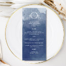Search for navy blue wedding menus Vintage
