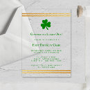 Search for green 1st birthday invitations Shamrock