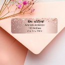 Search for rose gold confetti return address labels Elegant
