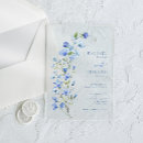 Search for dusty blue floral wedding invitations Calligraphy script
