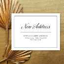 Search for business moving announcement postcards Black and white