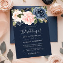 Search for peach and navy wedding invitations Botanical
