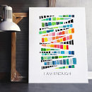 Search for i am enough posters Watercolor