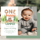 Search for camper birthday invitations Woodland