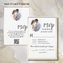 Search for romantic rsvp cards Black and white