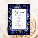 Search for blue hydrangea rehearsal dinner invitations Watercolor