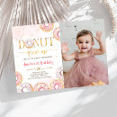 Search for pink doughnut birthday invitations Gold