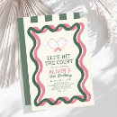 Search for pickleball birthday invitations Retro