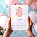 Search for 8th birthday invitations Pink