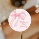 Search for bow stickers First birthday