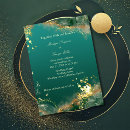 Search for emerald green and gold wedding invitations Chic