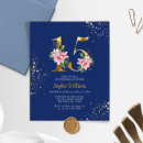 Search for royal blue and gold quince invitations Mis quince años