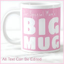 Search for large white mugs Pink