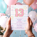 Search for 13th birthday invitations Pink